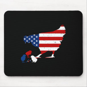 Tapis De Souris Drapeau américain heureux 4 juillet paysan patriot
