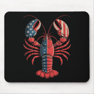 Tapis De Souris Drapeau américain Homard Patriotique Crawfish Sais