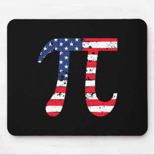 Tapis De Souris Drapeau américain Jour Pi Math patriotique Nerd 3.