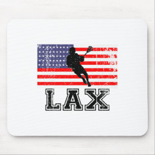 Tapis De Souris Drapeau américain Lacrosse