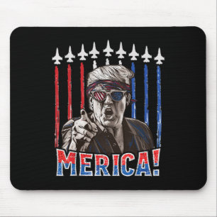 Tapis De Souris Drapeau américain patriotique 4 juillet Trump 2024