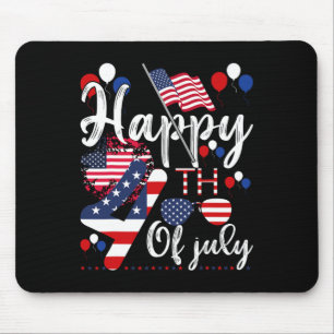 Tapis De Souris Drapeau américain patriotique Alien heureux 4 juil