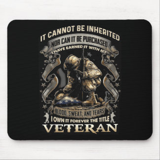 Tapis De Souris Drapeau américain patriotique de vétéran militaire