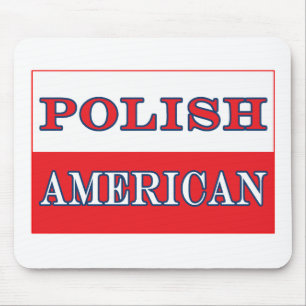 Tapis De Souris Drapeau américain polonais