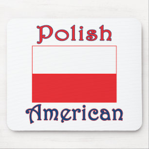 Tapis De Souris Drapeau américain polonais