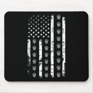Tapis De Souris Drapeau Américain Popcorn Nourriture Usa Patriotis