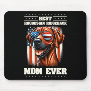Tapis De Souris Drapeau américain Rhodesian Ridgeback 4 juillet