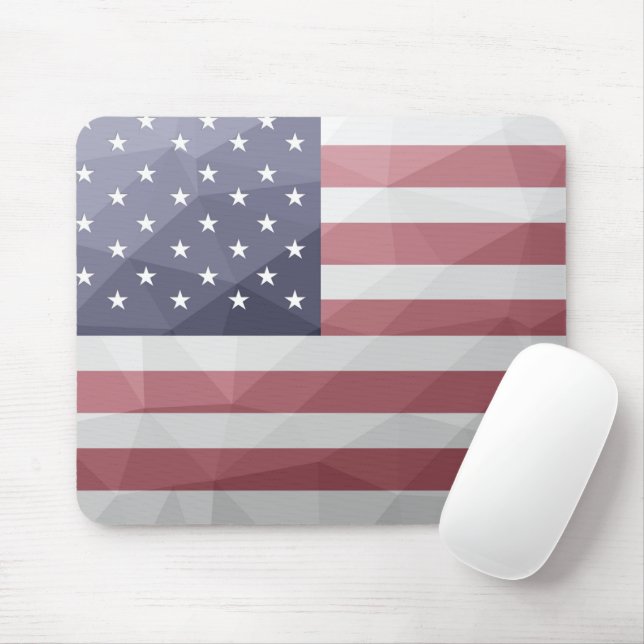 Tapis De Souris Drapeau américain Rouge Blanc Bleu Amérique Mesh g (Avec souris)