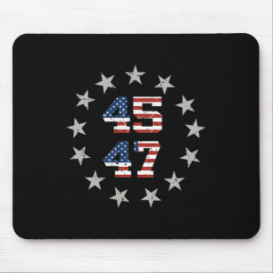Tapis De Souris Drapeau américain Trump Daddy retour