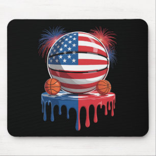 Tapis De Souris Drapeau Américain Usa Glace Crème Dégoulinant Jeu 