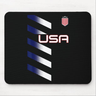 Tapis De Souris Drapeau Américain Usa Soccer Stars And Stripes Pat