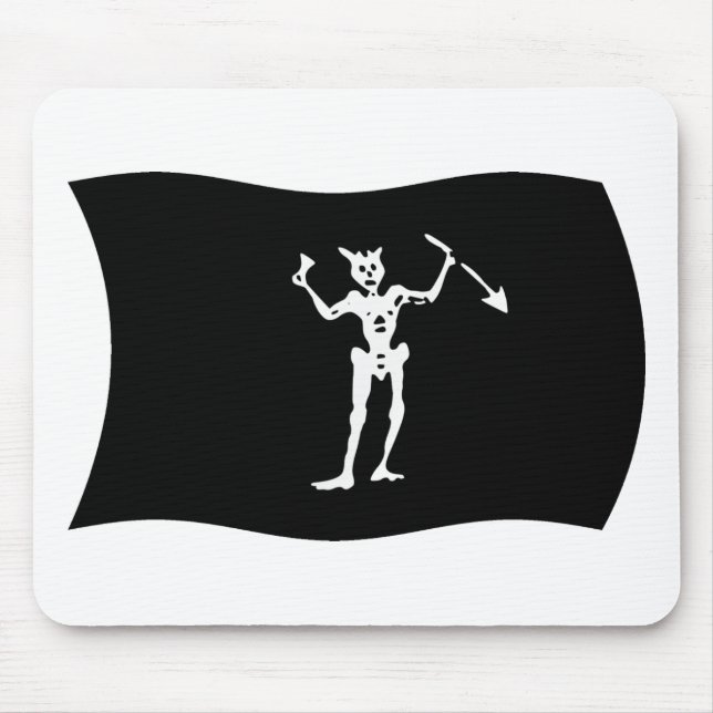 Tapis De Souris Drapeau Barbe Noire Mousepad (Devant)