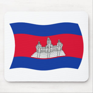 Tapis De Souris Drapeau cambodgien Mousepad