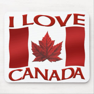 Tapis De Souris Drapeau Canada Mousepad I Love Canada Mousepad