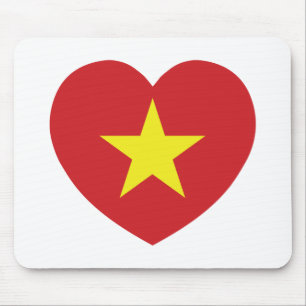 Tapis De Souris Drapeau cardiaque du Vietnam