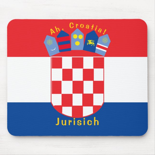 Tapis De Souris Drapeau croate personnalisé (Devant)