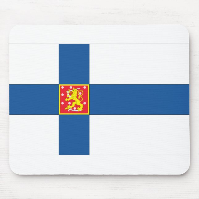 Tapis De Souris Drapeau d'armoiries de Finlande (Devant)