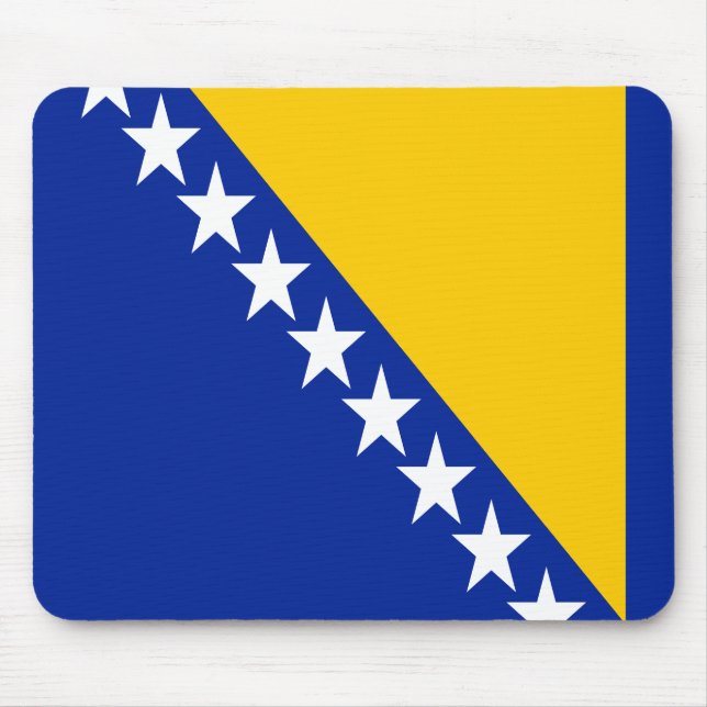 Tapis De Souris Drapeau de Bosnie-Herzégovine patriotique (Devant)
