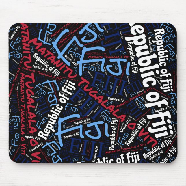 Tapis De Souris Drapeau de Fidji couleurs Patriotique (Devant)