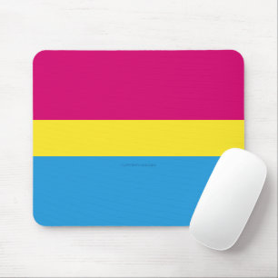 Tapis De Souris Drapeau de fierté pansexuelle SlipperyJoe rose amb