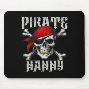 Tapis De Souris Drapeau De Jolly roger De Nounou Pirate Et Travers