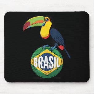 Tapis De Souris Drapeau de la fierté du Brésil Brasil Toucan Ballo