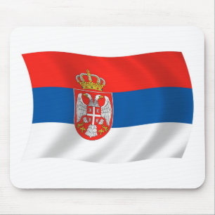 Tapis de souris Drapeau de la Serbie