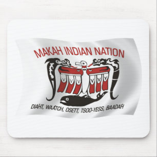 Tapis de souris Drapeau de la tribu Makah