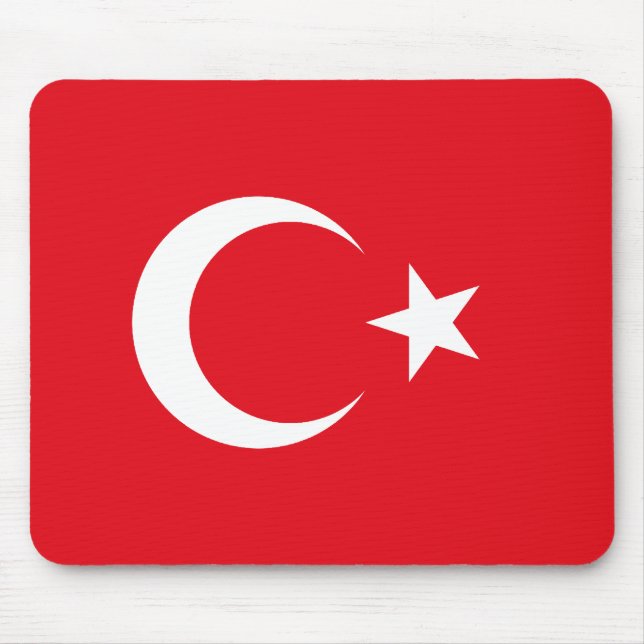Tapis De Souris Drapeau de la Turquie Mousepad (Devant)
