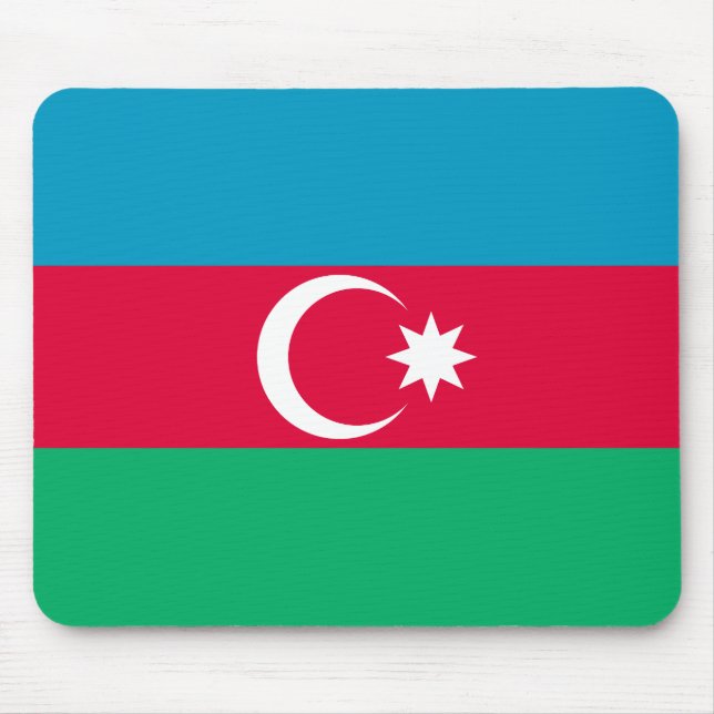 Tapis De Souris Drapeau de l'Azerbaïdjan patriotique (Devant)