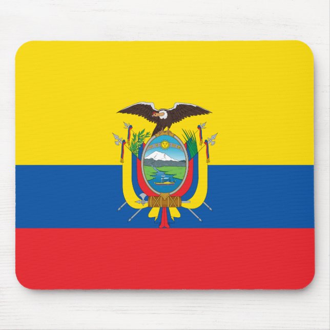Tapis De Souris Drapeau de l'Équateur patriotique (Devant)