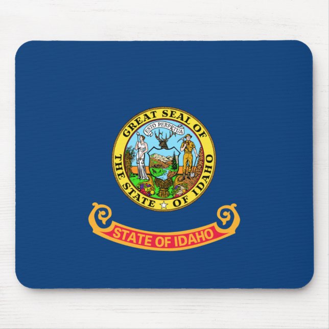 Tapis De Souris Drapeau de l'Idaho, État de Gem, États américains (Devant)