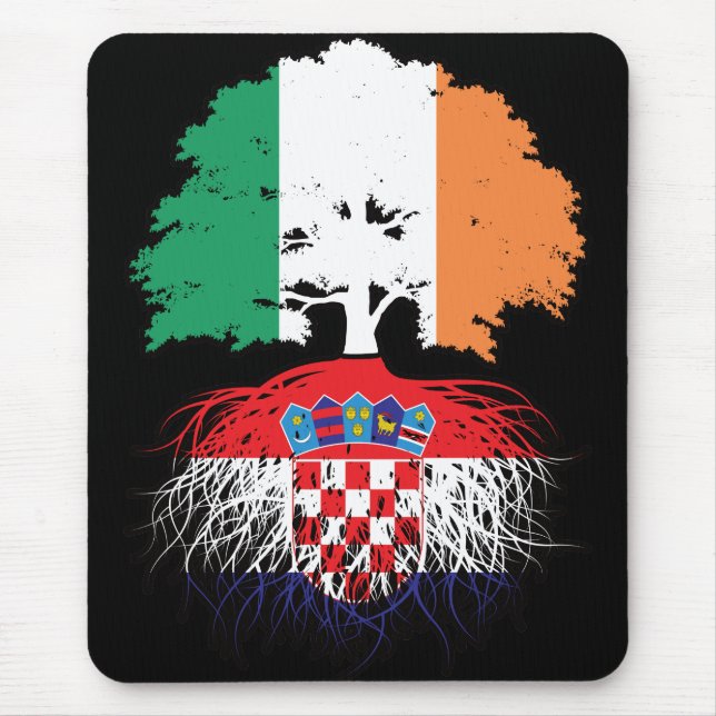 Tapis De Souris Drapeau de l'Ireland Tree Roots (Devant)