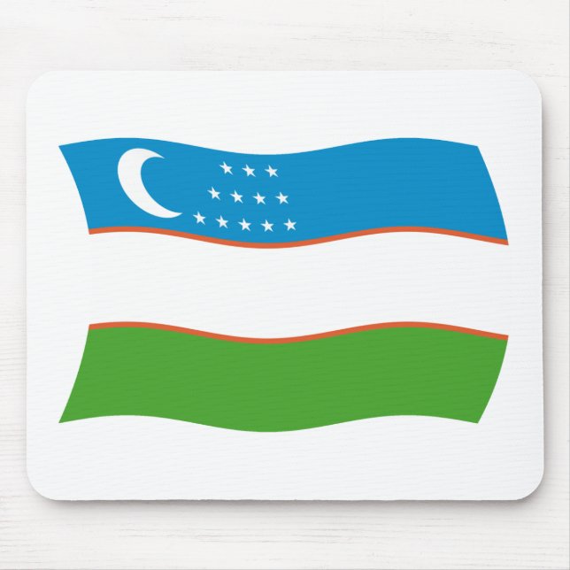 Tapis de souris Drapeau de l'Ouzbékistan (Devant)