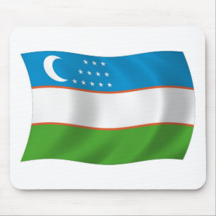 Tapis de souris Drapeau de l'Ouzbékistan
