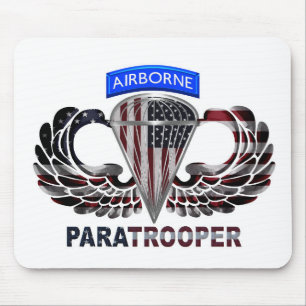 Tapis De Souris Drapeau de parachutiste américain sur mesure