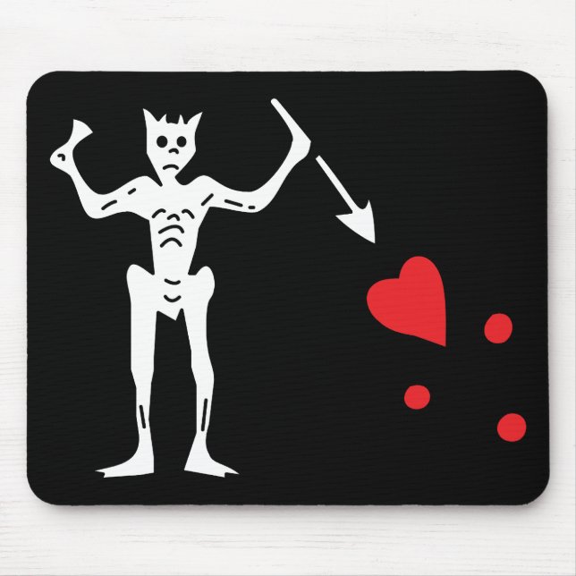 Tapis De Souris Drapeau de pirate de Blackbeard (Devant)