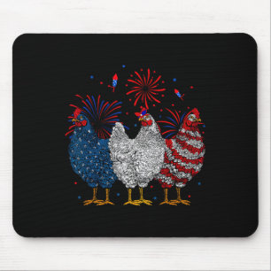 Tapis De Souris Drapeau De Poulet Usa Patriotique Poulets Adulte 4