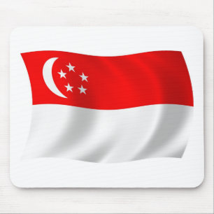Tapis de souris Drapeau de Singapour