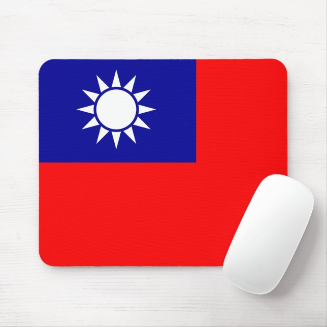 Tapis De Souris Drapeau de Taïwan : République de Chine, Taipei ch (Avec souris)