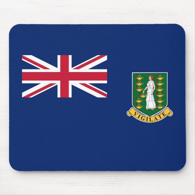 Tapis De Souris Drapeau des îles Vierges britanniques (Devant)