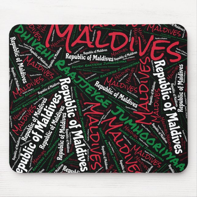 Tapis De Souris Drapeau des Maldives couleurs Patriotique (Devant)