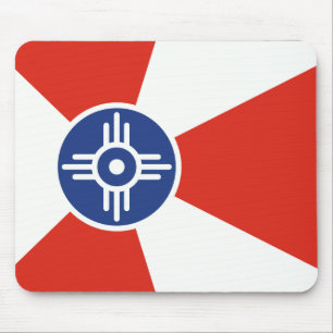 Tapis De Souris Drapeau des TCI de Wichita le Kansas
