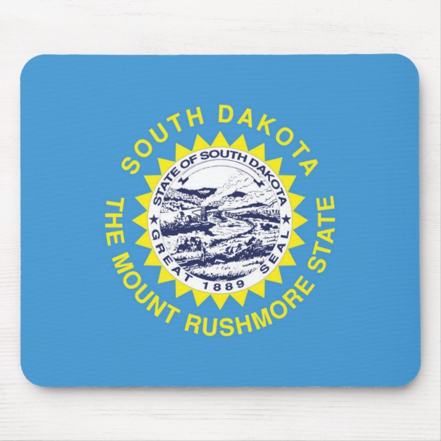 Tapis De Souris Drapeau d'Etat du Dakota du Sud, États-Unis (Devant)
