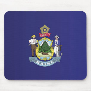 Tapis De Souris Drapeau d'État du Maine, États-Unis