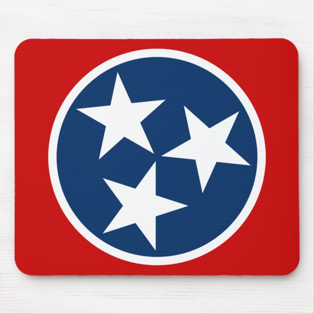Tapis De Souris Drapeau d'état du Tennessee Bleu Blancs étoiles (Devant)