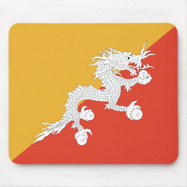 Tapis De Souris Drapeau du Bhoutan patriotique (Devant)