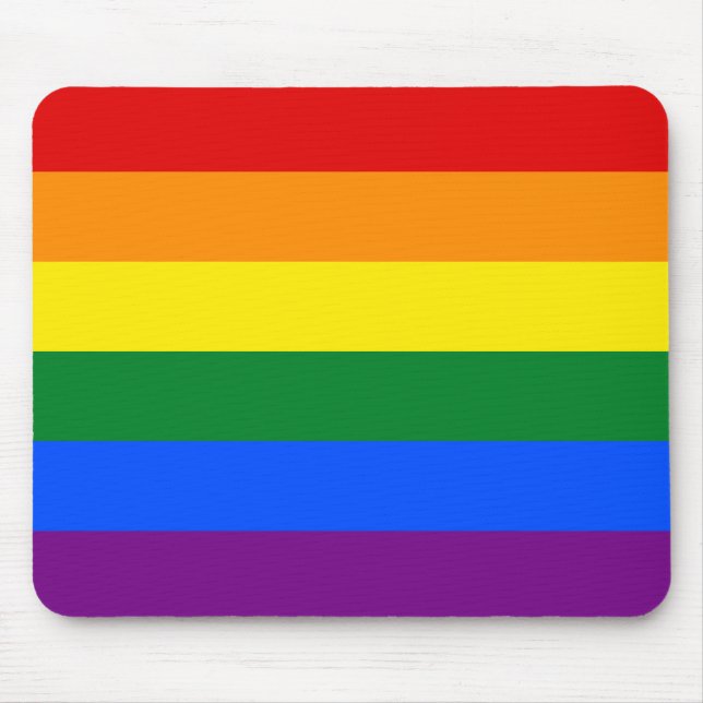 Tapis De Souris Drapeau du Gay pride arc-en-ciel LGBT (Devant)