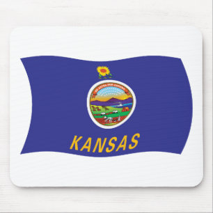 Tapis de souris Drapeau du Kansas