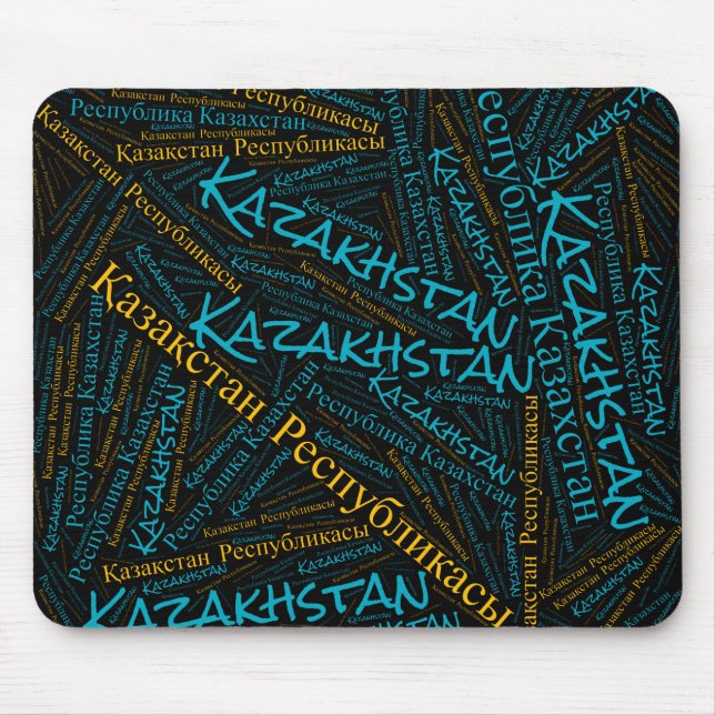 Tapis De Souris Drapeau du Kazakhstan couleurs Patriotique (Devant)